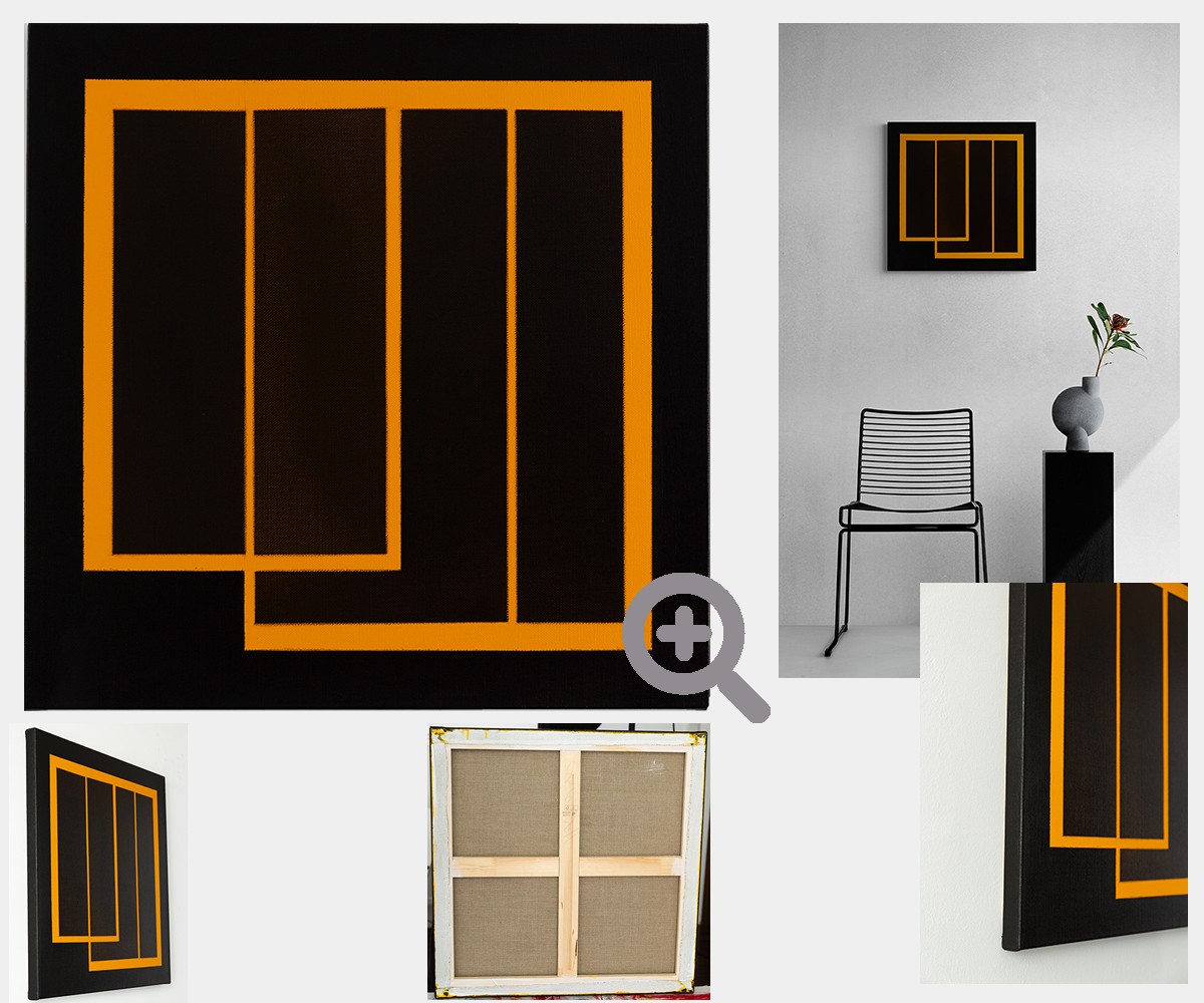 Gemaelde: Streifen konstruktiv Farbfeld minimalistisch KH#268