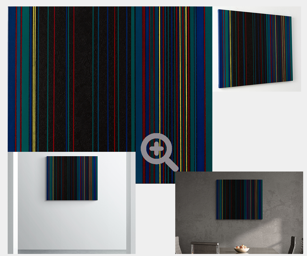 Gemaelde: Streifen konstruktiv Farbfeld minimalistisch KH#334