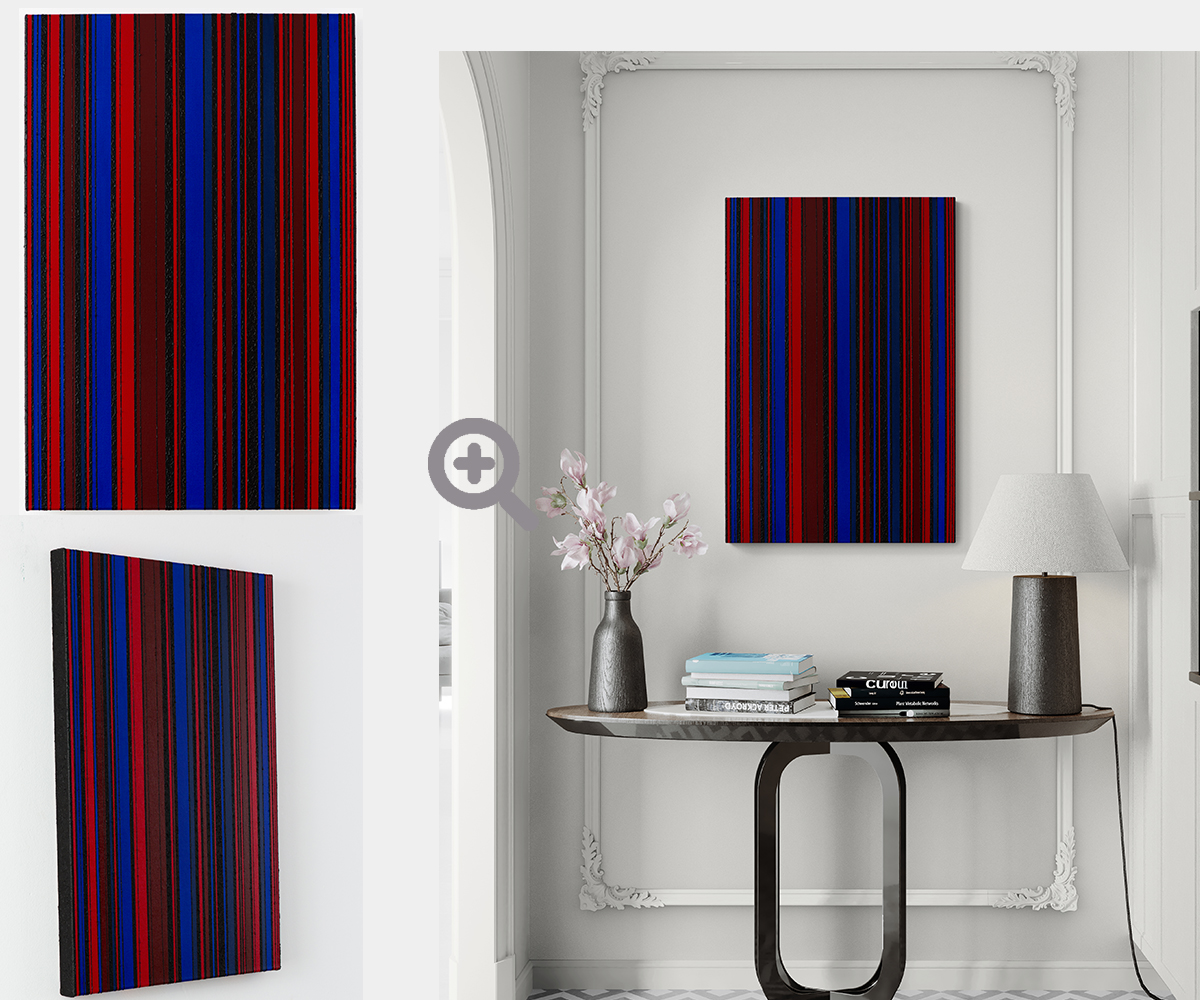 KH#347: Rhythmus und Qualit&auml;tskontrast in Rot, Blau und Schwarz